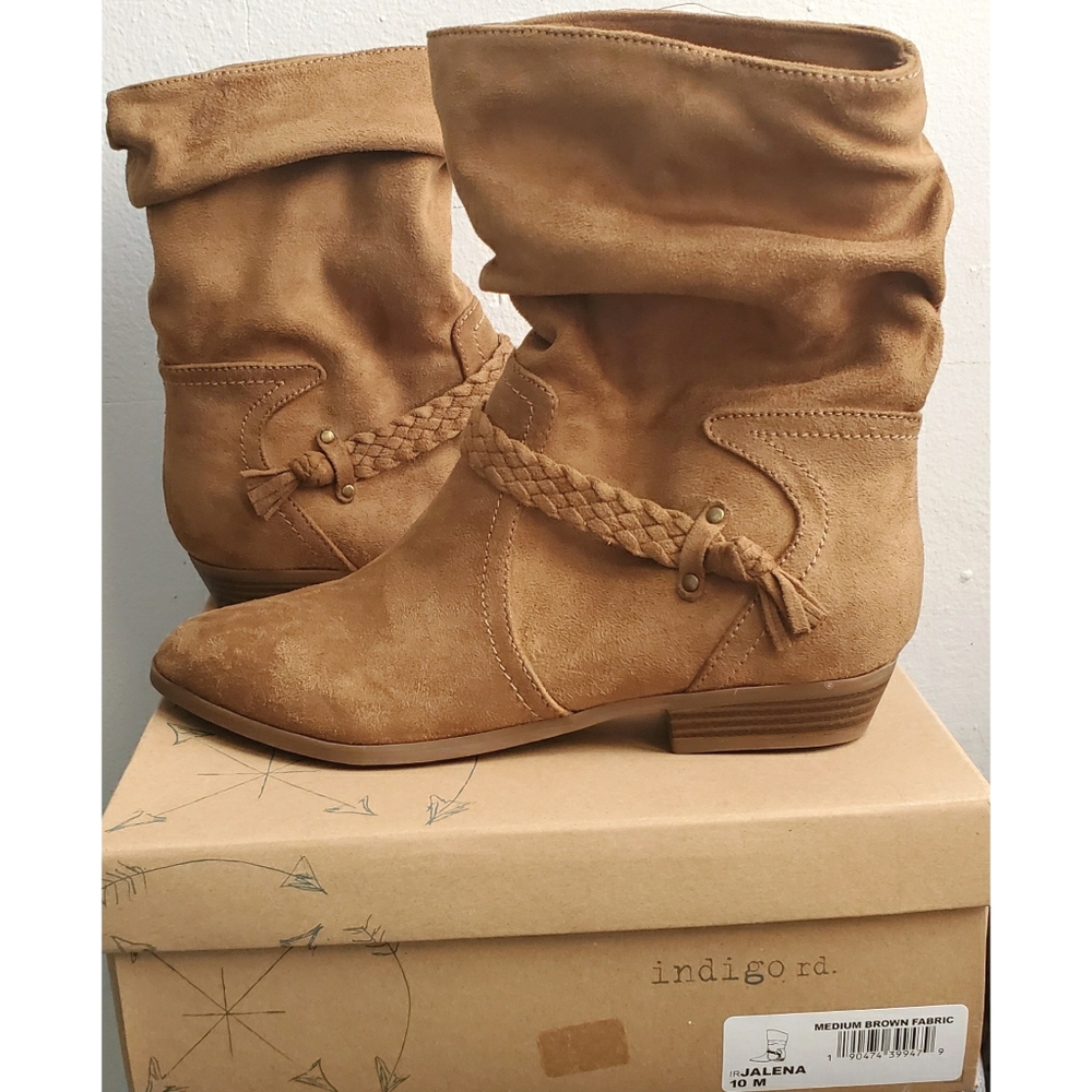 Indigo Rd. Medium Brown Fabric Jalena Boots